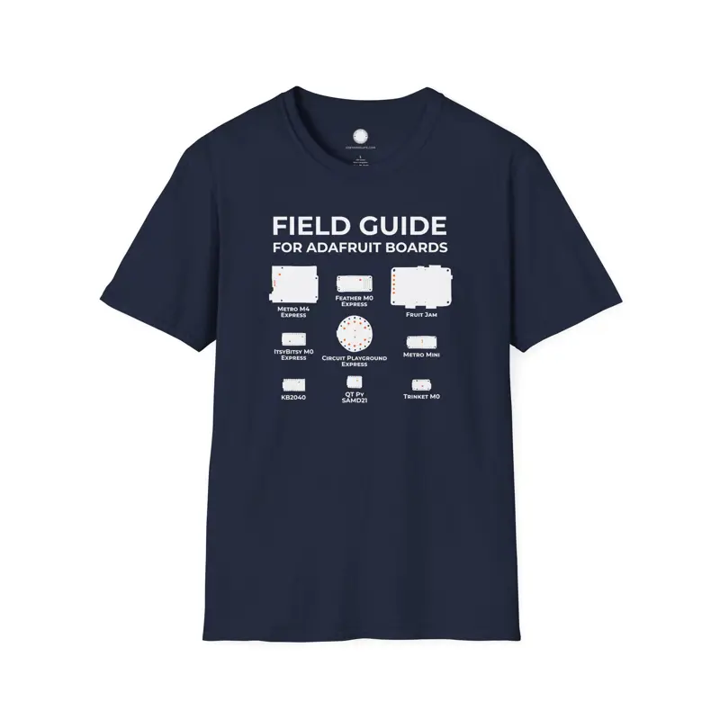 Adafruit Circuit Board Field Guide T-Shirt | Hand-Drawn ID Silhouette | Arduino 