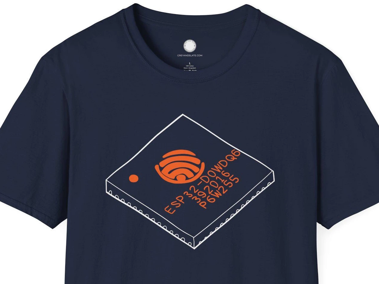 Popular ESP32 Chip Tee | Minimalist IoT Microcontroller Hand-drawn Sketch T-Shir