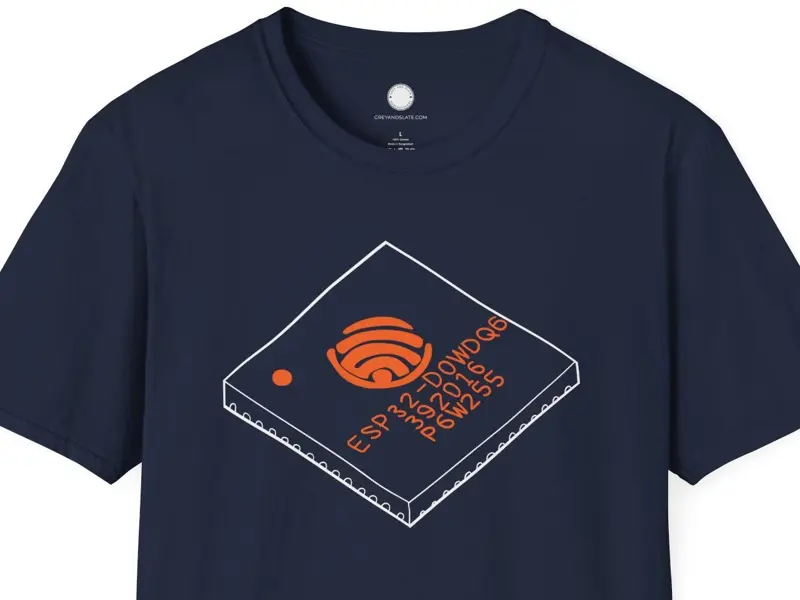 Popular ESP32 Chip Tee | Minimalist IoT Microcontroller Hand-drawn Sketch T-Shir