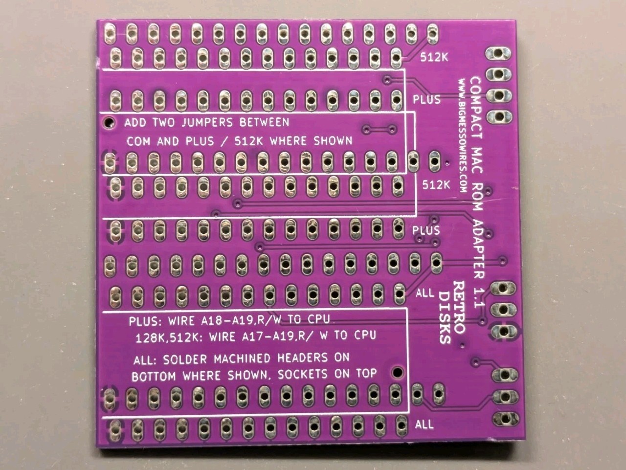 Mac ROM-inator Kit or Assembled - Bootable ROM for Mac 128k/512k/Plus Rominator