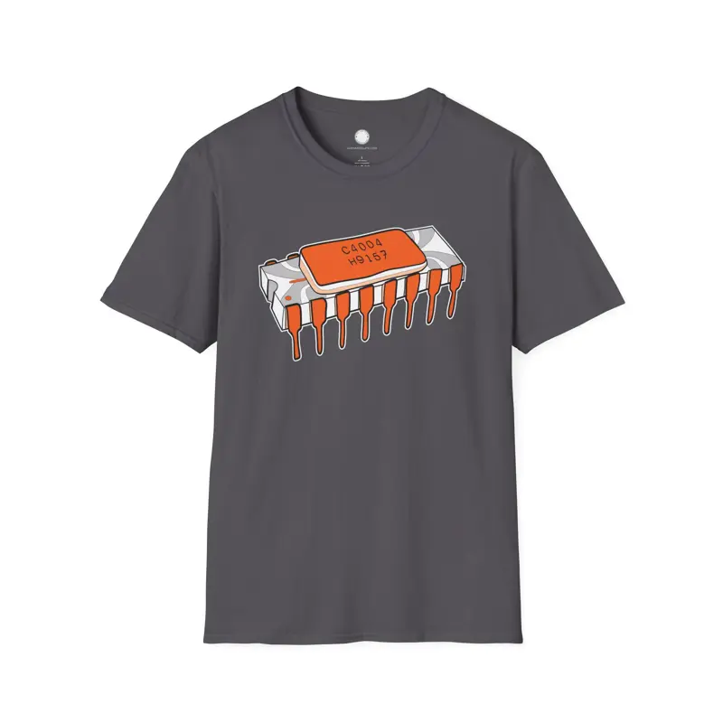 Intel 4004 Microprocessor Chip T-Shirt | First CPU Computer History Vintage Elec