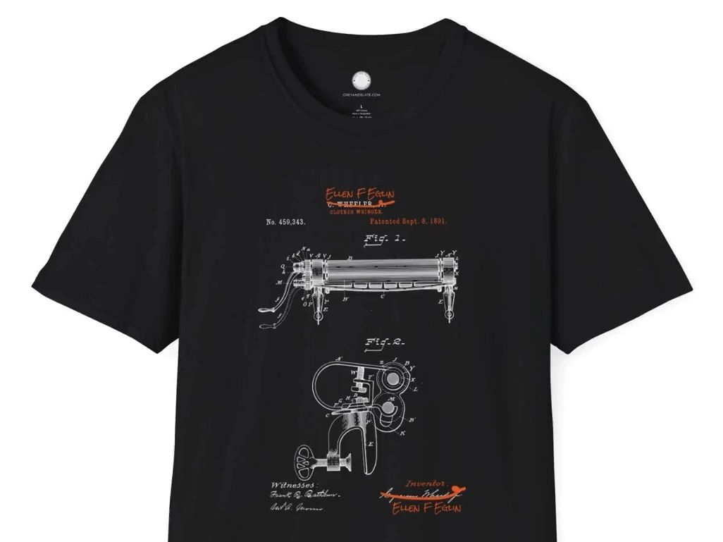 Ellen F Eglin Clothes Wringer Patent T-Shirt