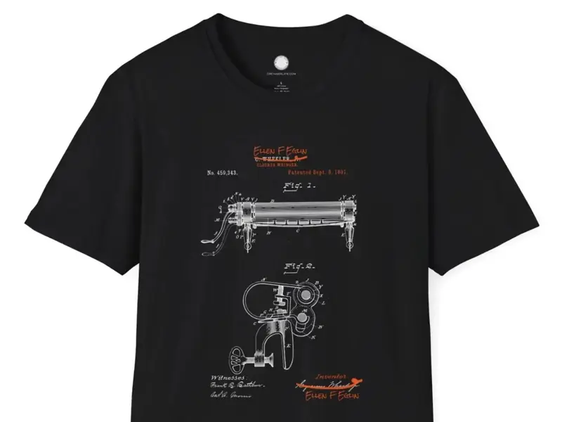 Ellen F Eglin Clothes Wringer Patent T-Shirt