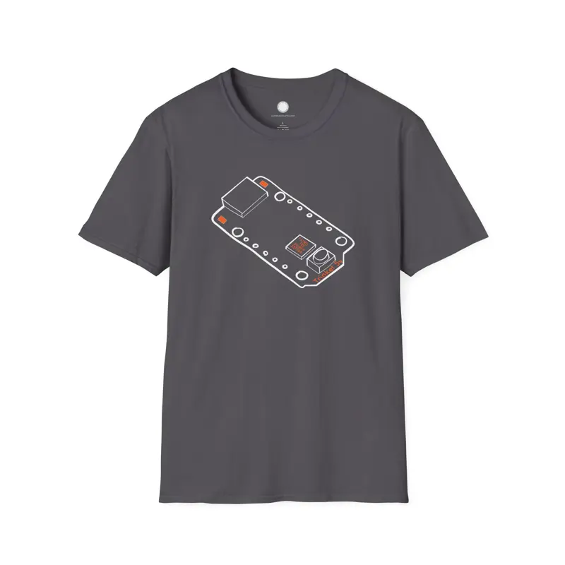 Hand-drawn Adafruit Trinket 5V T-Shirt | ATtiny85 Microcontroller Maker Tee | El