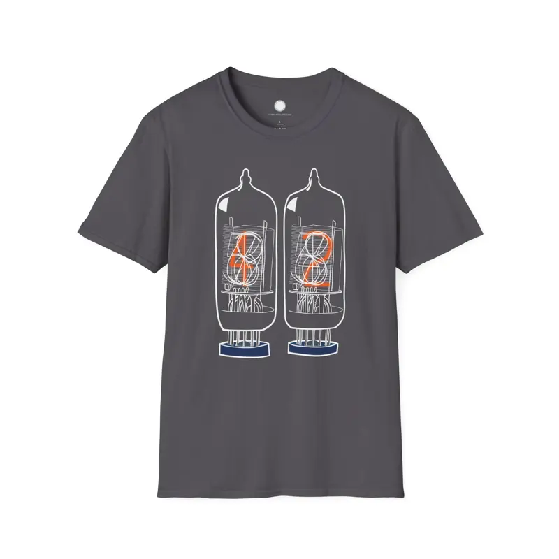 Nixie Tube Electronics T-Shirt | Vintage Display Technology Retro Computing Hard