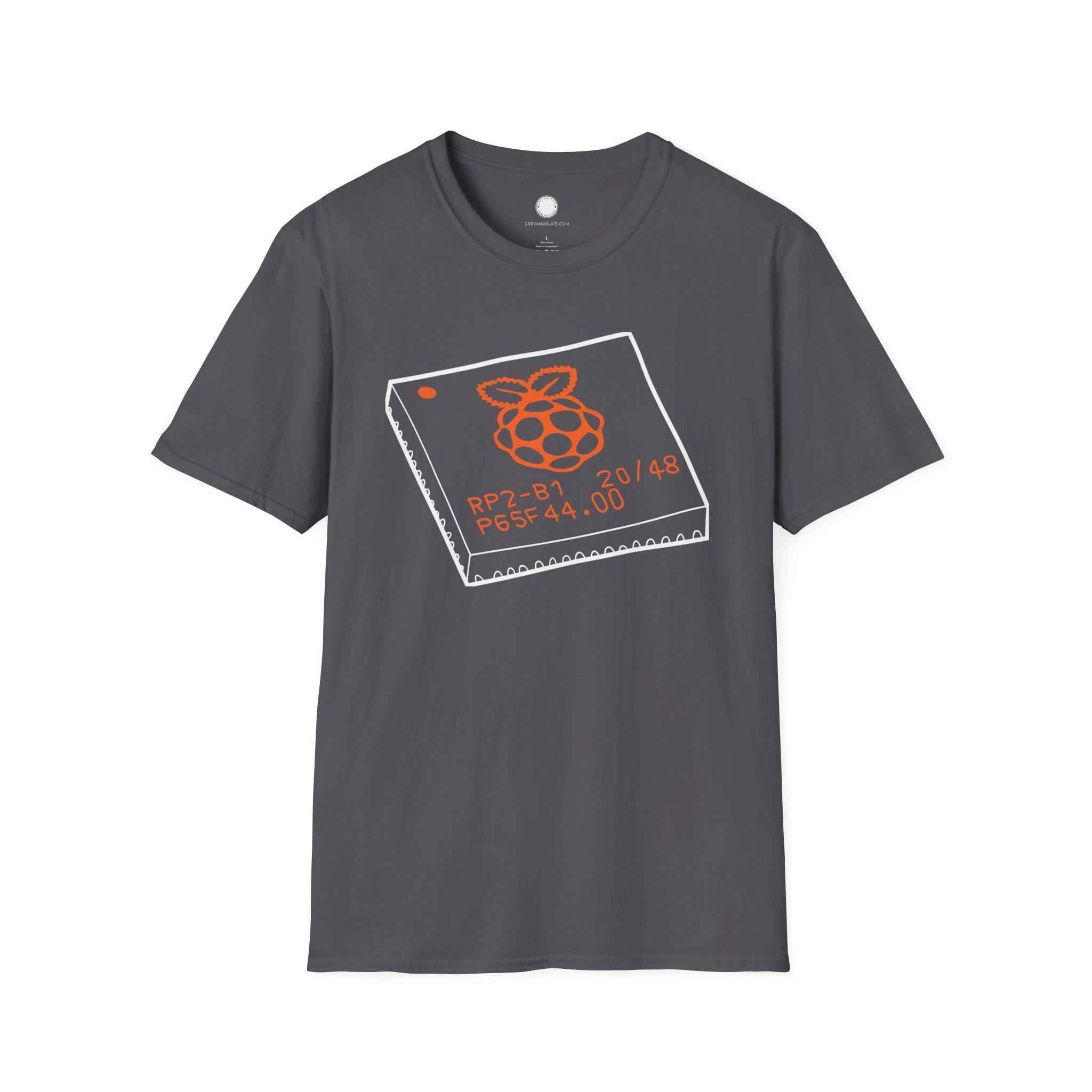 Hand-Drawn RP2040 Raspberry Pi Chip T-Shirt | Silicon Art Tee | Microcontroller 
