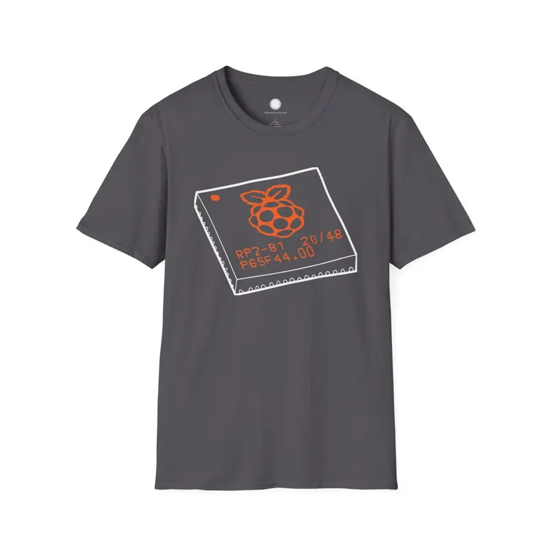 Hand-Drawn RP2040 Raspberry Pi Chip T-Shirt | Silicon Art Tee | Microcontroller 