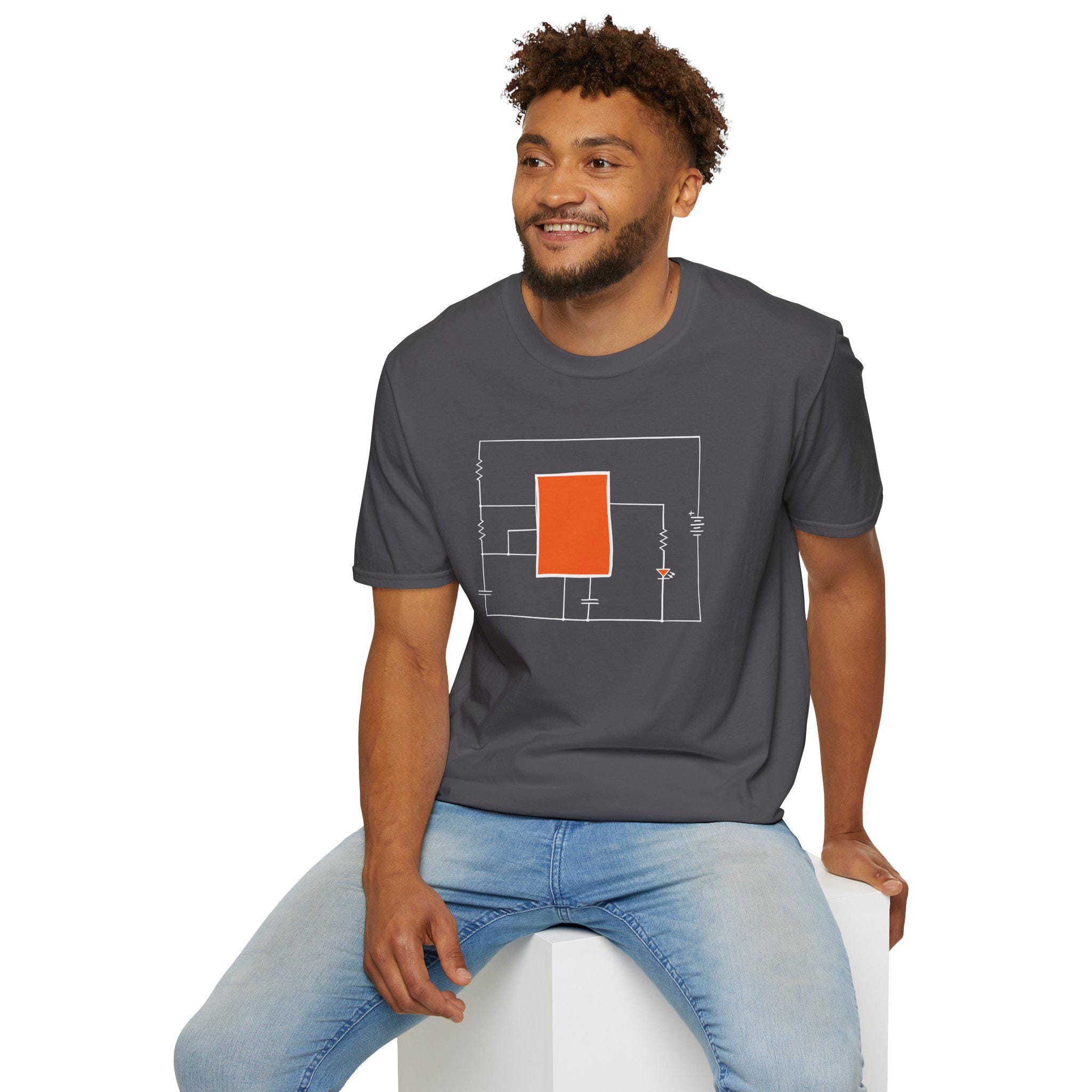 Hand Drawn 555 Timer Schematic Electronics Tee | Electrical Engineer Hardware Ha