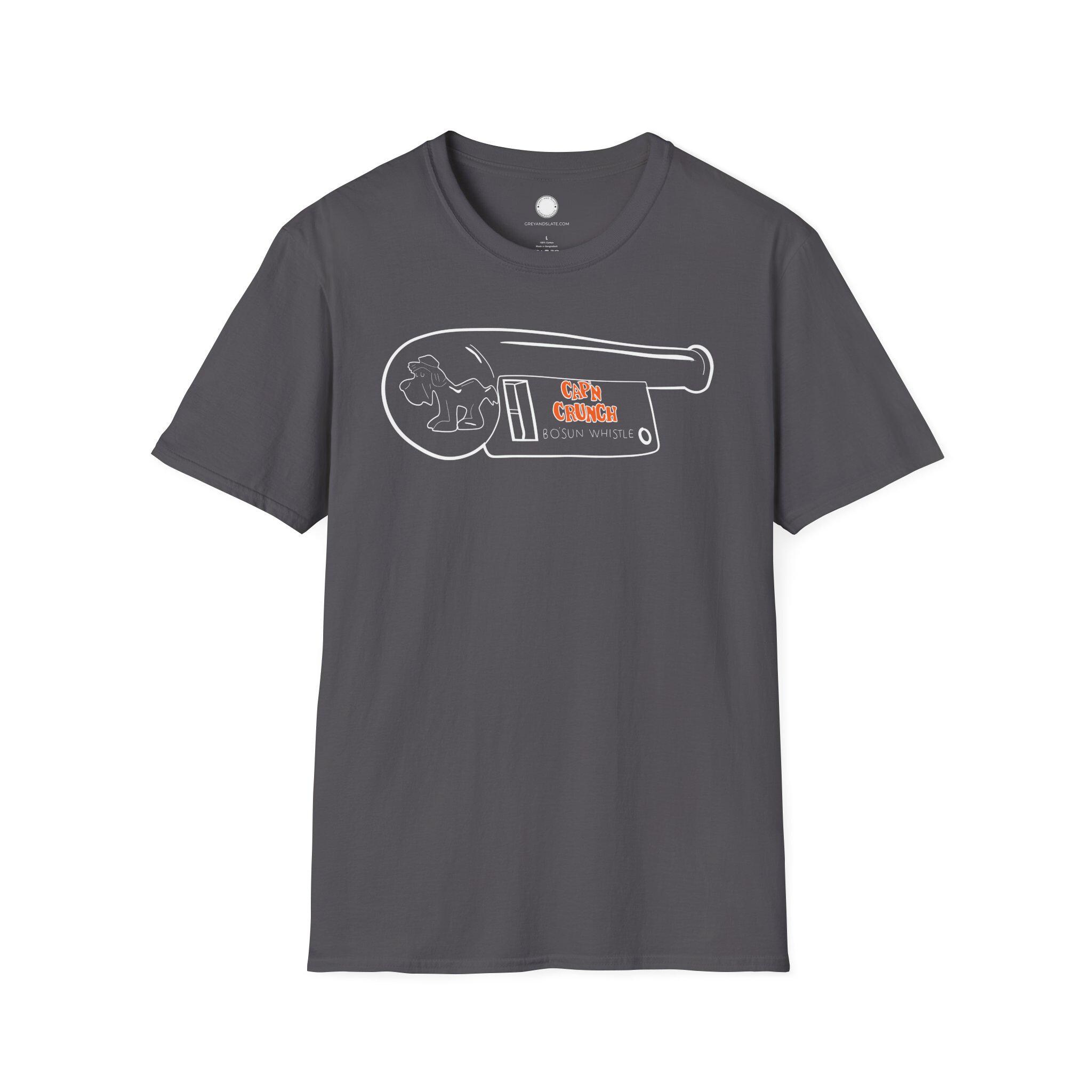 Cap'n Crunch Whistle T-Shirt Hand-Drawn | Phone Phreaking History | 2600 Hz Hack