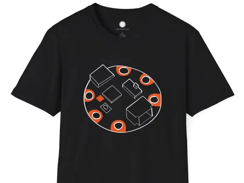 Hand-drawn Adafruit Gemma M0 T-Shirt