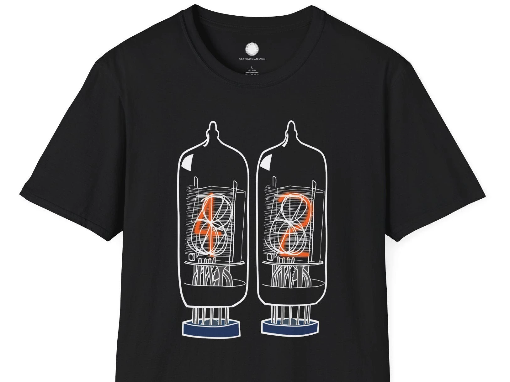 Nixie Tube Electronics T-Shirt | Vintage Display Technology Retro Computing Hard