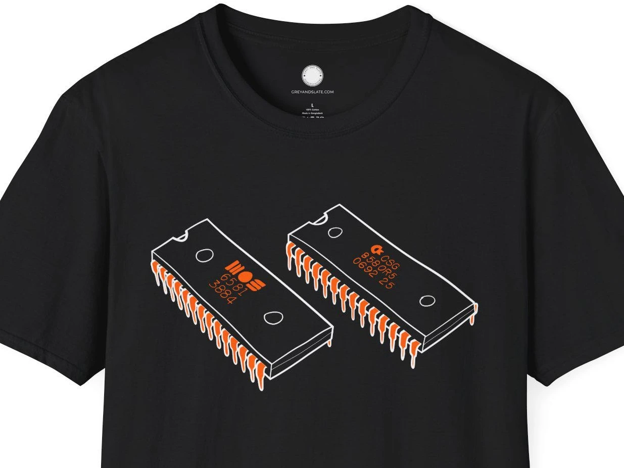 Commodore 64 MOS Sound Synthesizer Tee | SID Chip T-Shirt | Vintage Computer Har