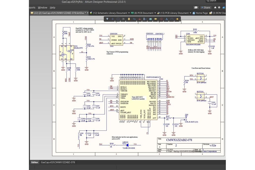 GasCap LoRa+GNSS Asset Tracker