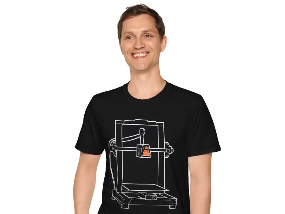 Hand-Drawn 3D Printer T-Shirt