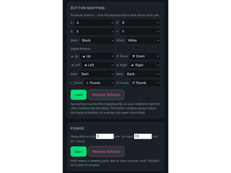 Wifi portal showing some settings available