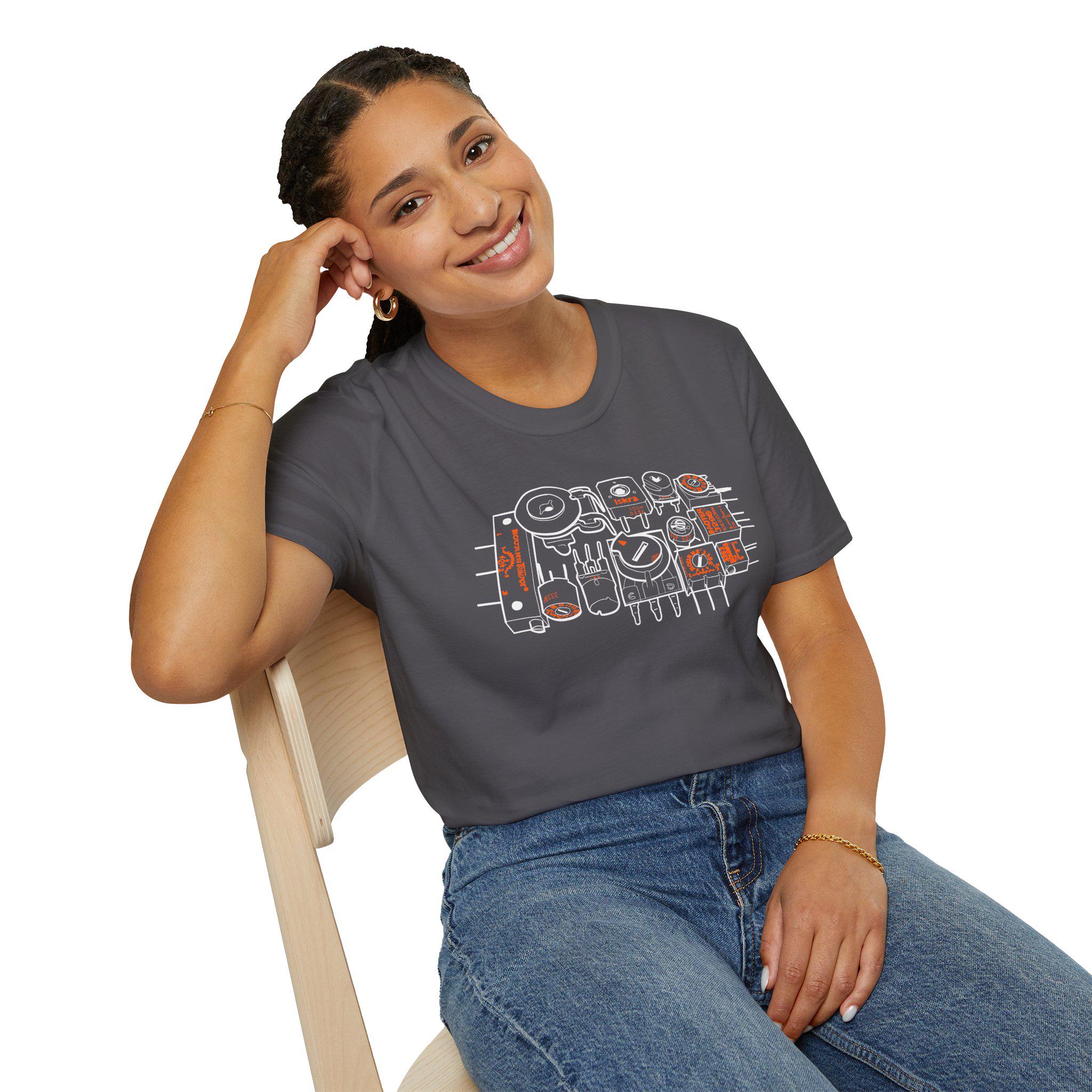 Vintage Potentiometer Collection Electronics Hand-Drawn T-Shirt | Bourne Compone