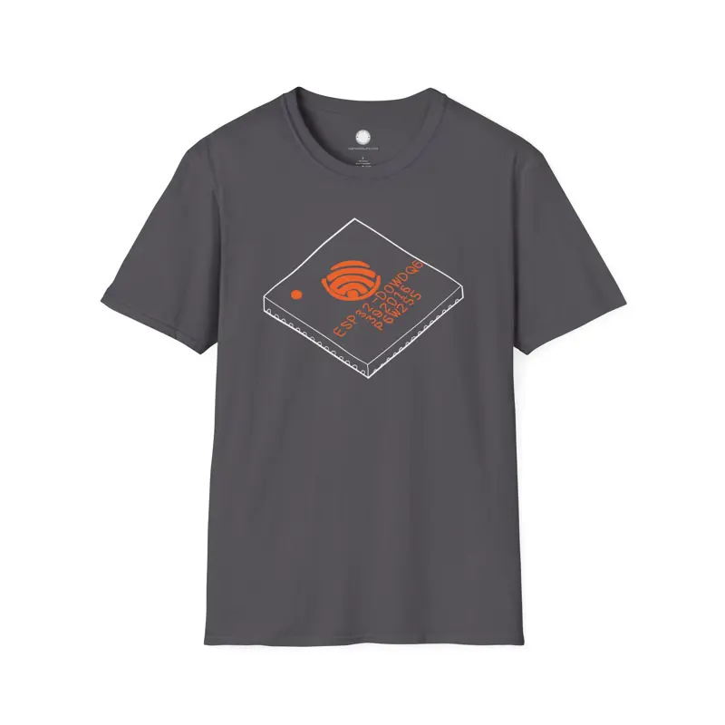 Popular ESP32 Chip Tee | Minimalist IoT Microcontroller Hand-drawn Sketch T-Shir