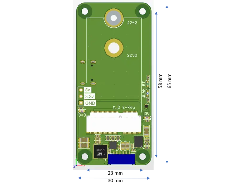 Rpi Zero M.2 E Key Shield