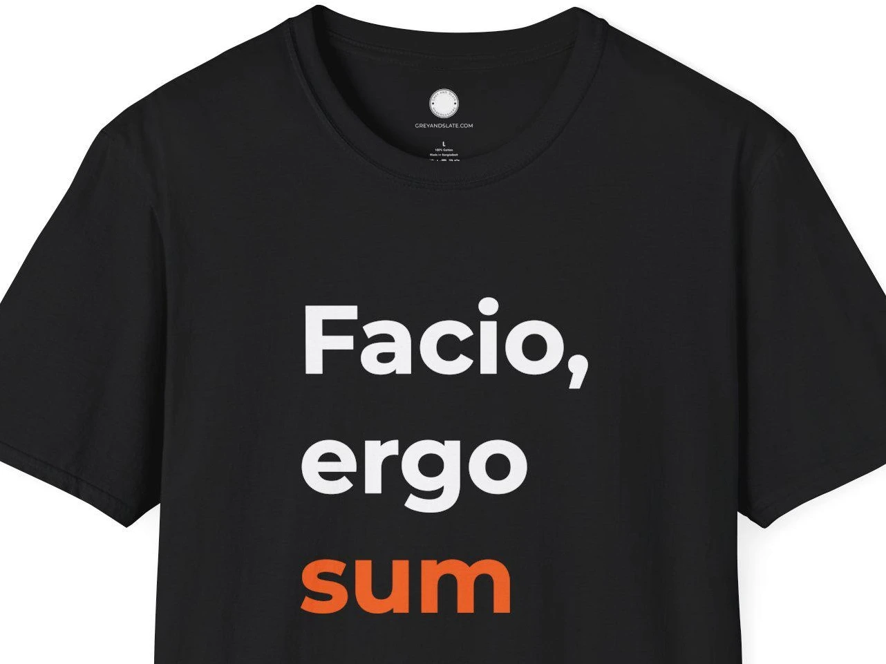 Facio Ergo Sum I Make Therefore I Am | Remixed Maker Philosophy Tee | Latin Phra