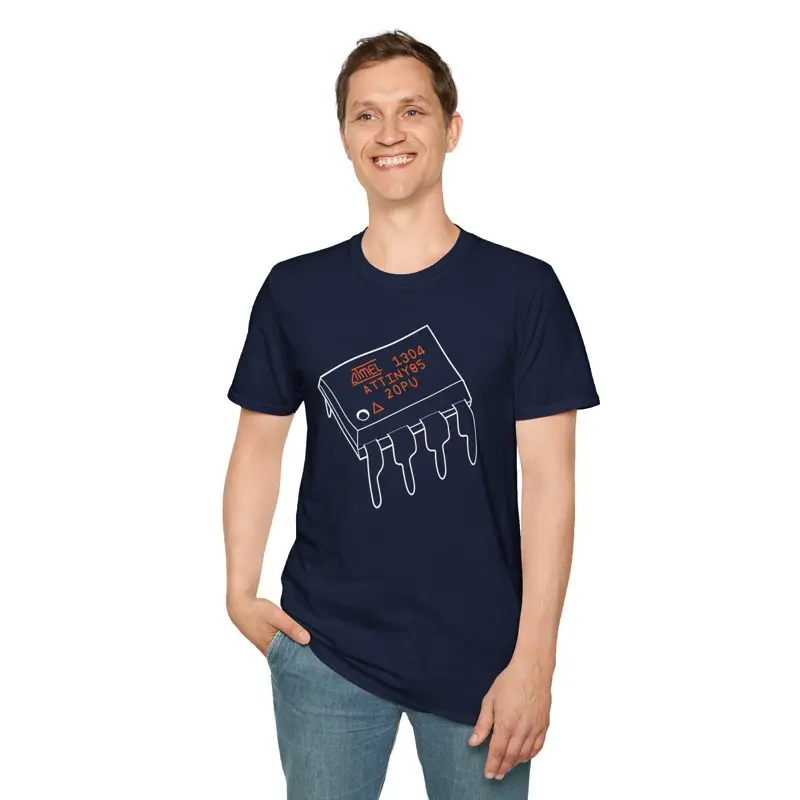 Beloved ATtiny85 Microcontroller Tee | Minimalist Hand-Drawn Electronics Chip T-