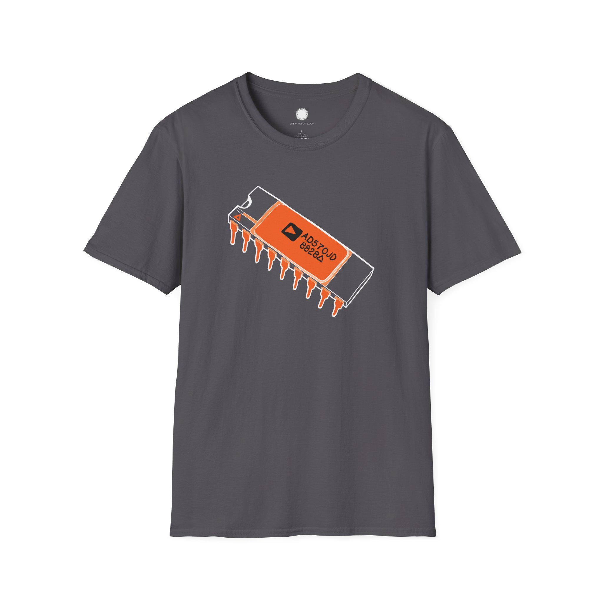 Analog Devices AD570 ADC Chip T-Shirt | Hand-drawn Minimalist Vintage Computer H