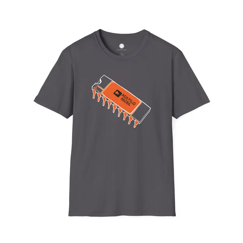Analog Devices AD570 ADC Chip T-Shirt | Hand-drawn Minimalist Vintage Computer H