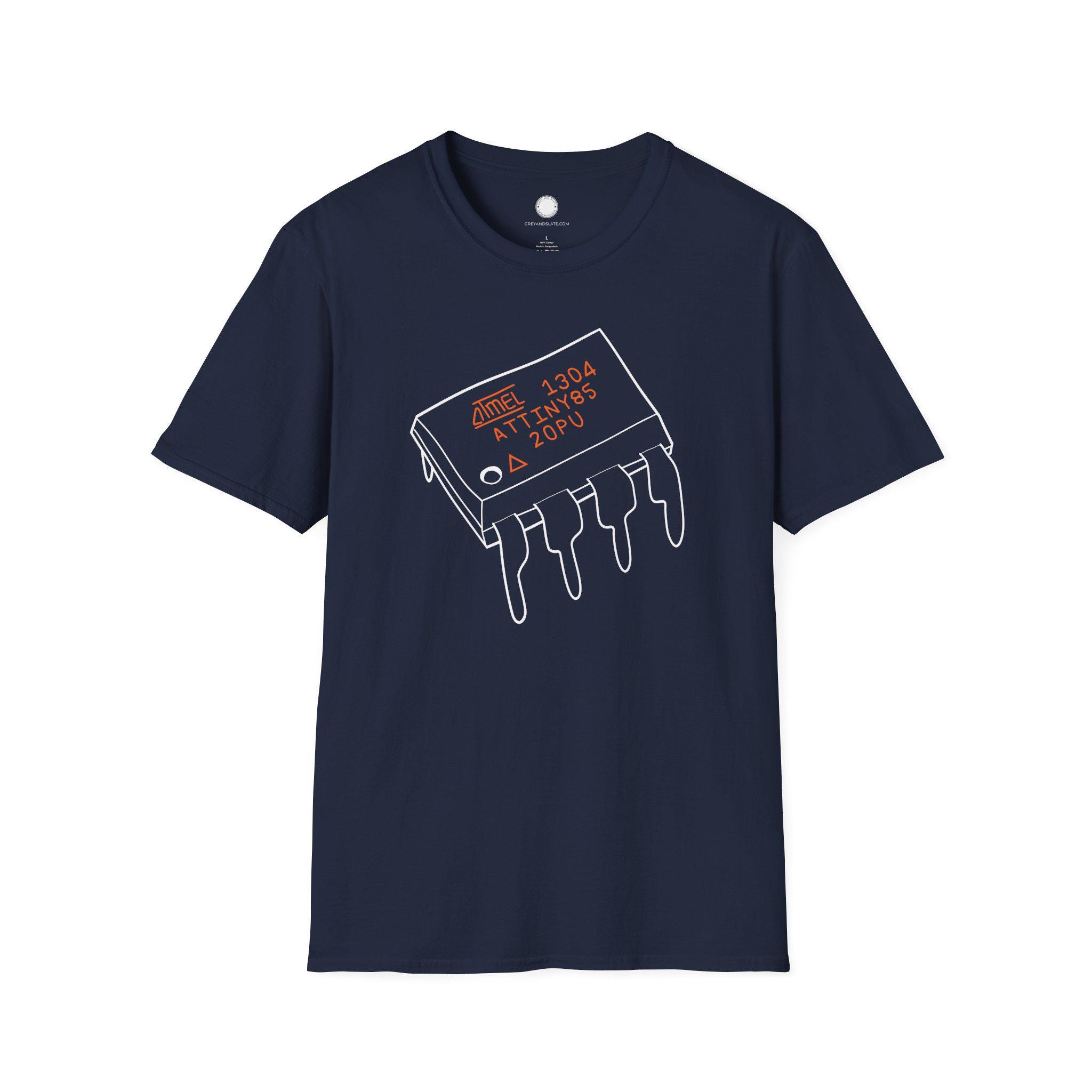 Beloved ATtiny85 Microcontroller Tee | Minimalist Hand-Drawn Electronics Chip T-