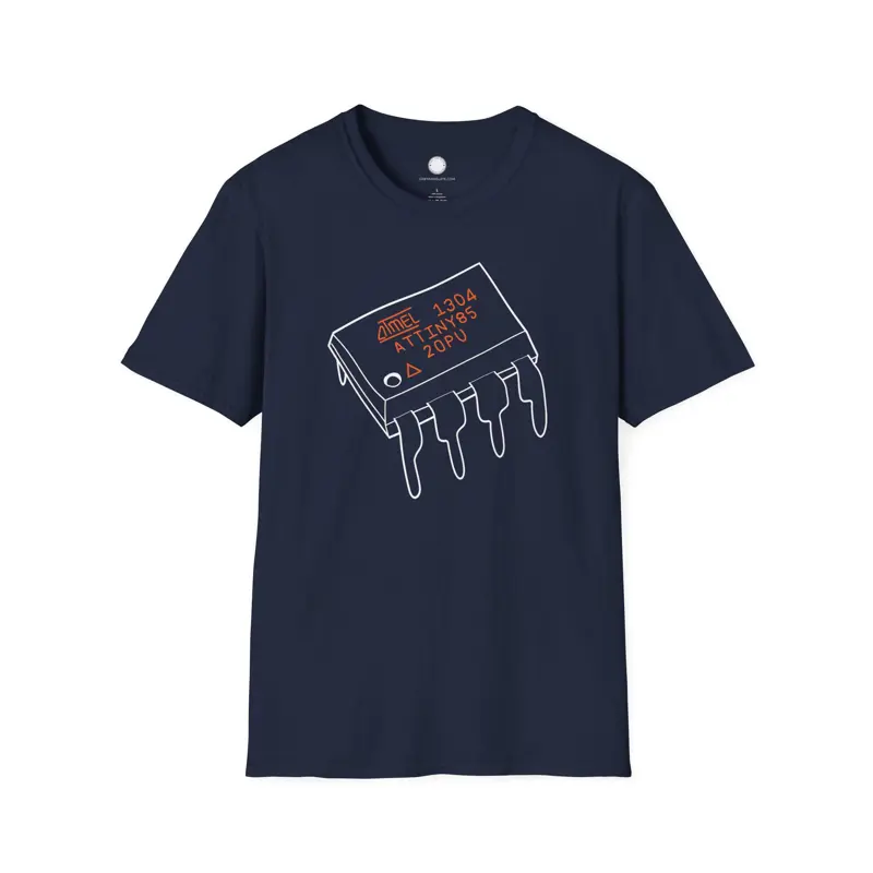 Beloved ATtiny85 Microcontroller Tee | Minimalist Hand-Drawn Electronics Chip T-