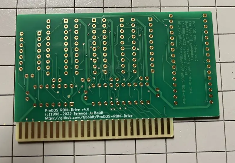 Apple II ProDOS 1MB read-only drive v4.0 PCB Only