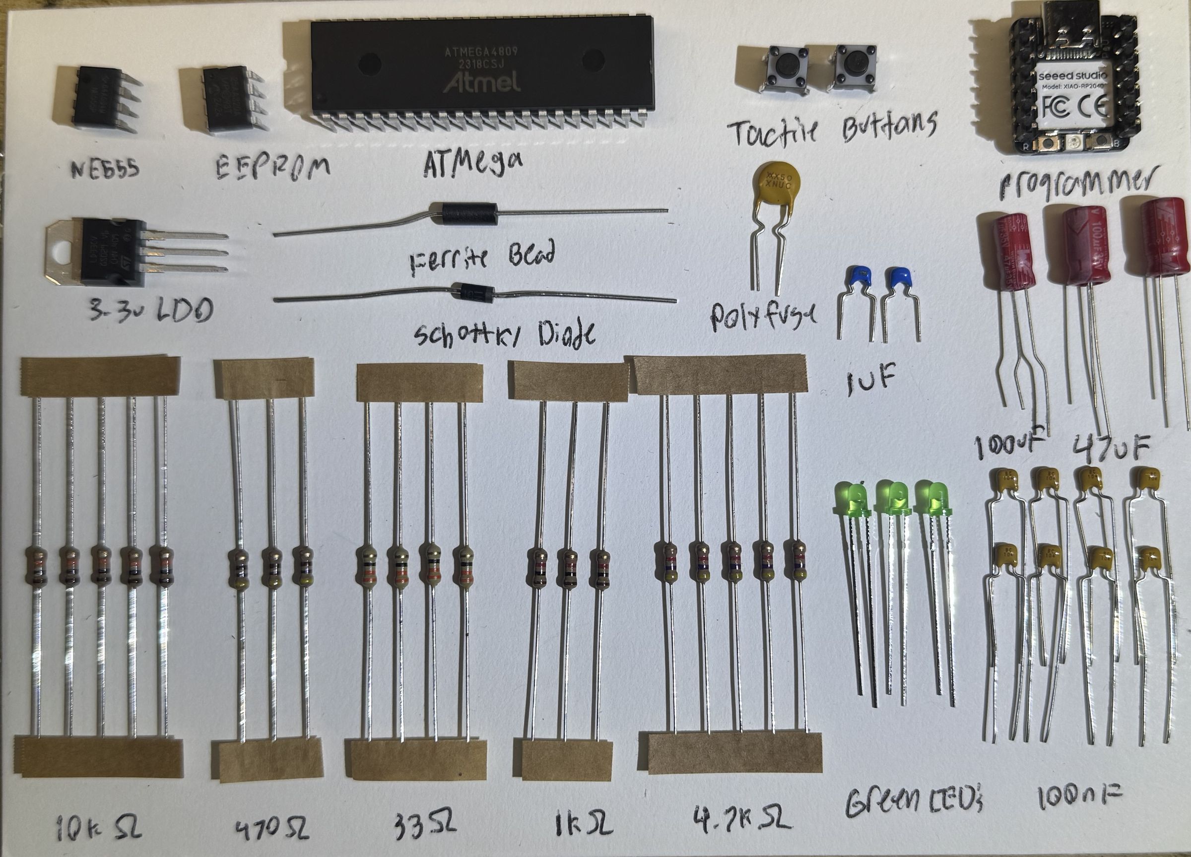 ATMEGA4809 Dev & Educational Kit (Breadboard, MCP)