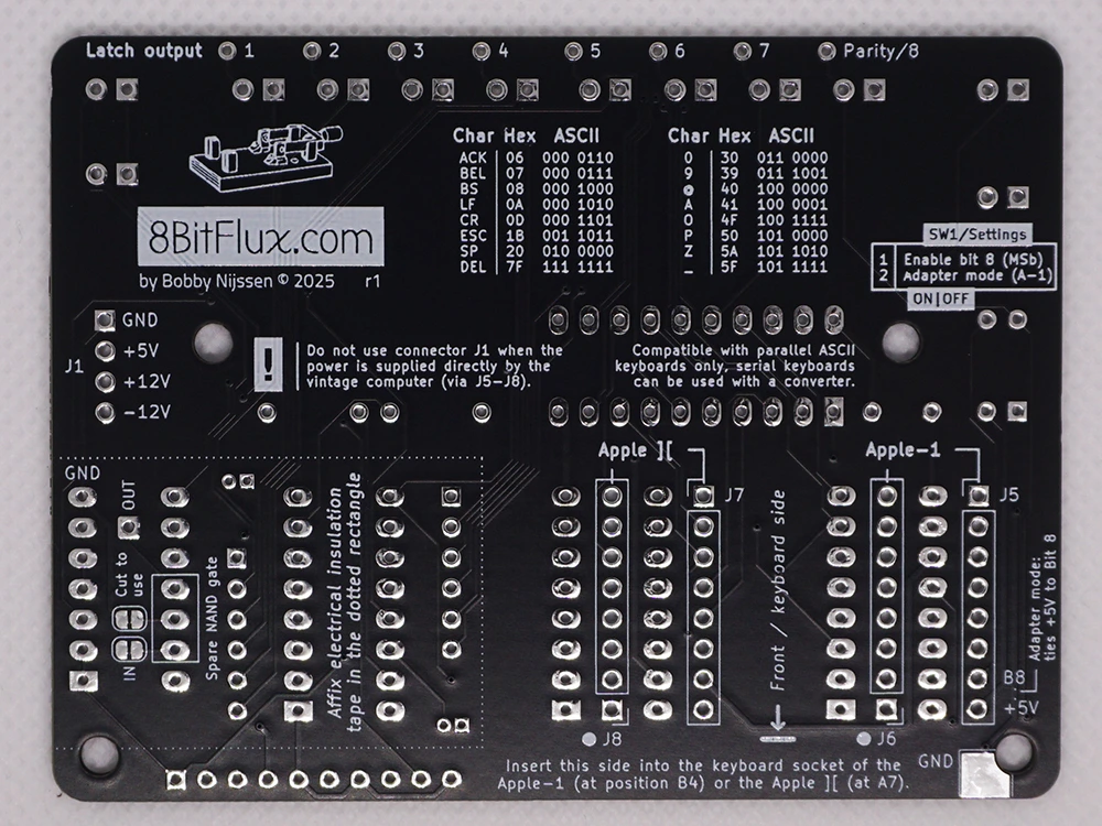 ASCII Keyboard Tester Tiny ~ Apple-1 and Apple ][