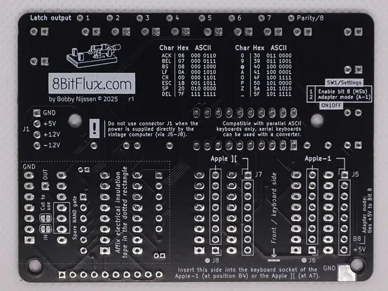 ASCII Keyboard Tester Tiny ~ Apple-1 and Apple ][