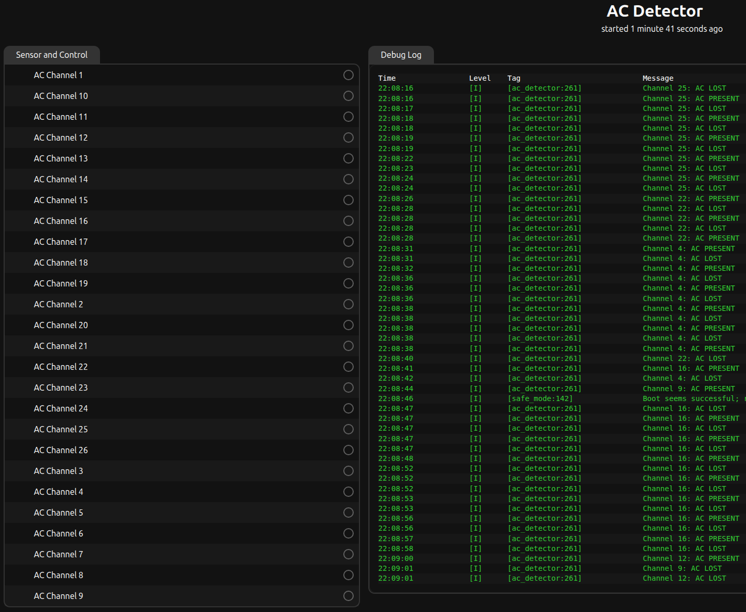 AC-SENSE: Daisy-Chain AC Presence Module