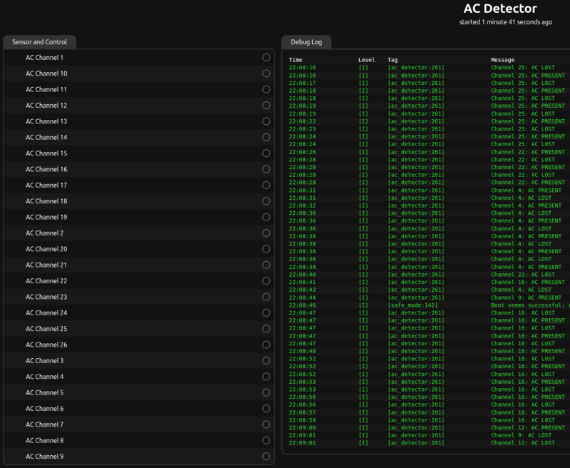 AC-SENSE: Daisy-Chain AC Presence Module