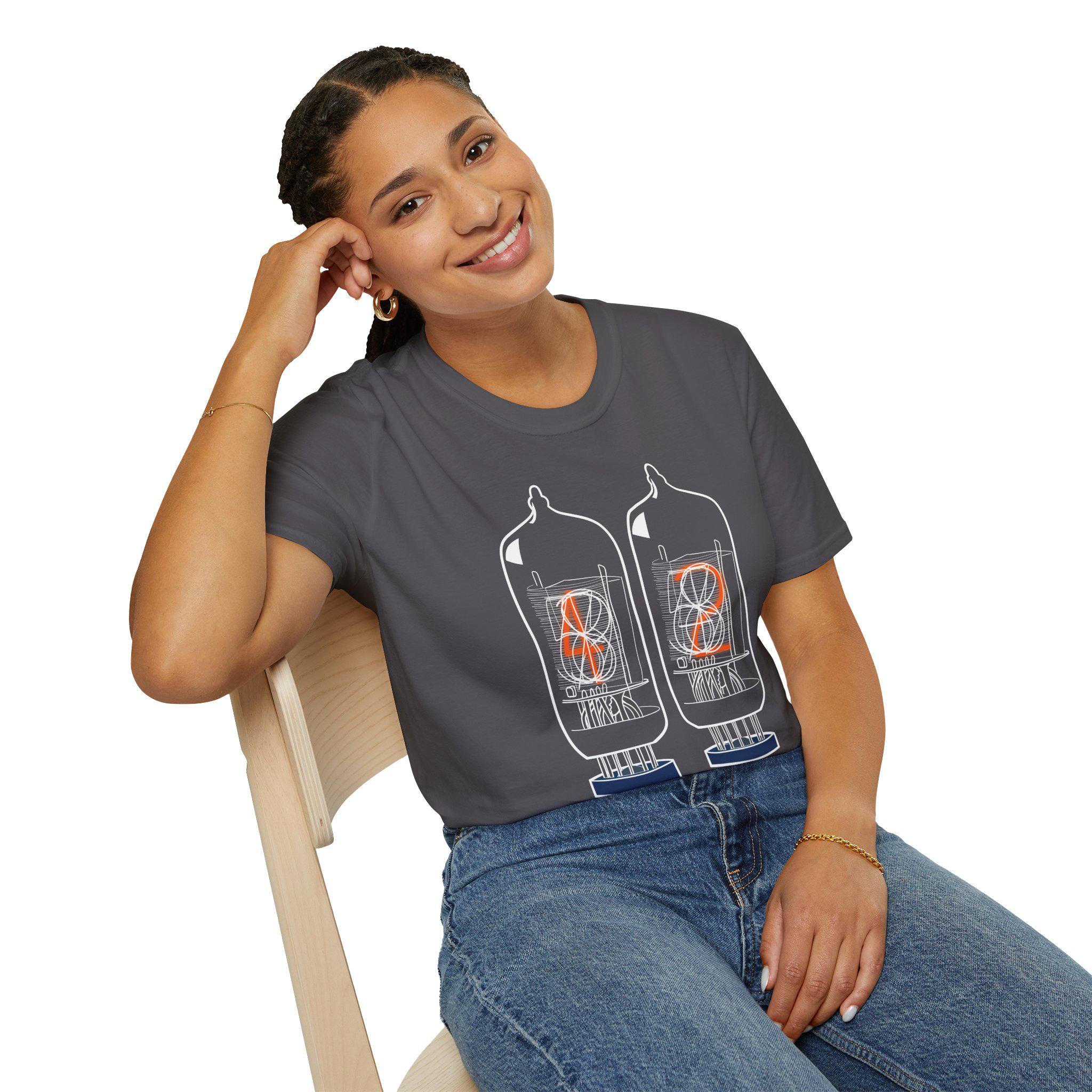 Nixie Tube Electronics T-Shirt | Vintage Display Technology Retro Computing Hard